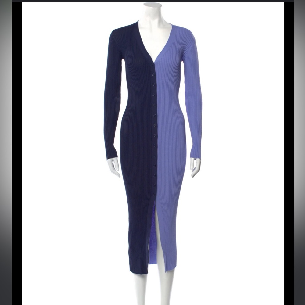 Staud Shoko colorblock bodycon sweaterdress nwt